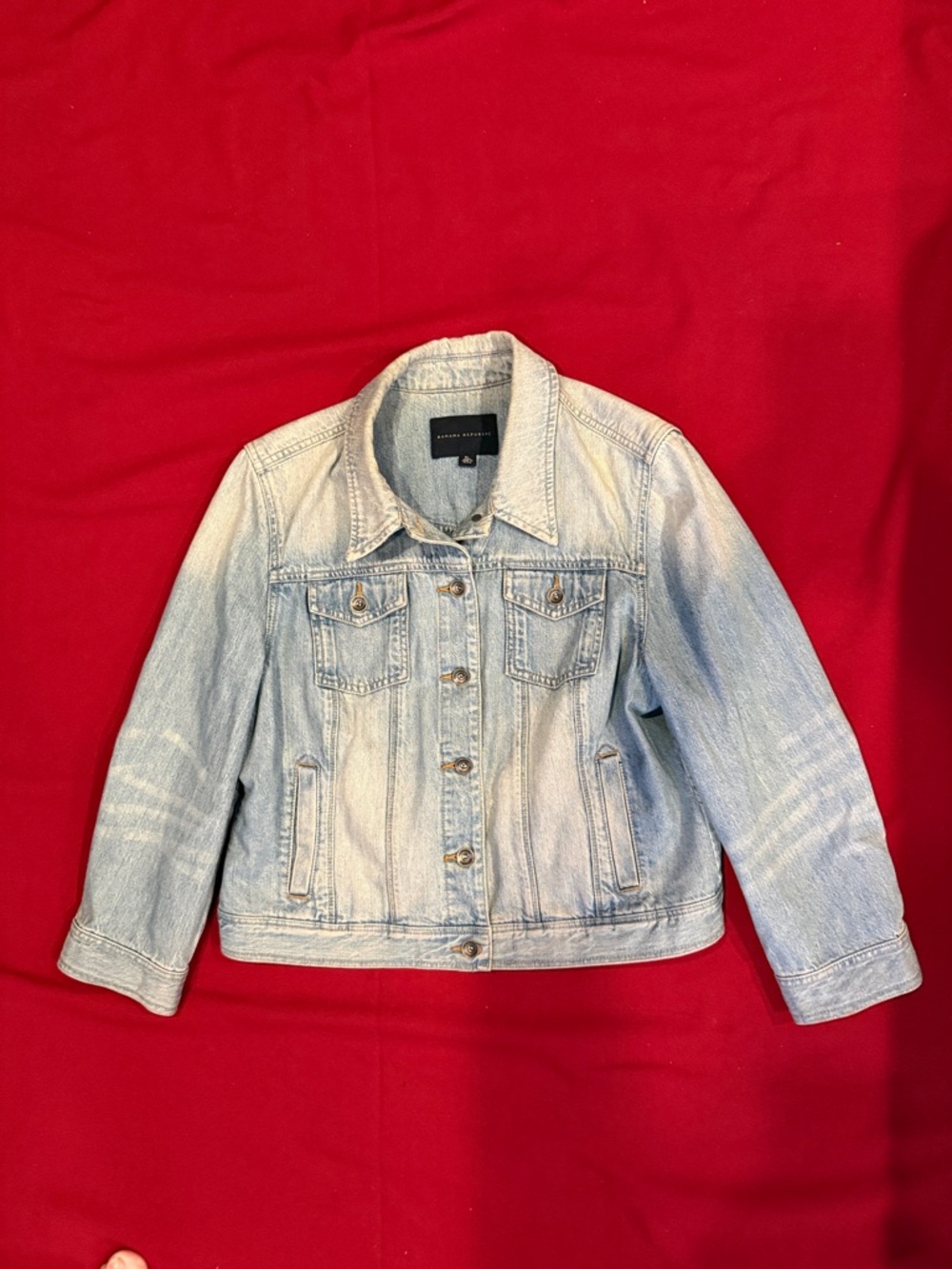 Banana Republic Light Blue Denim Jacket woman’s Jean jacket XL